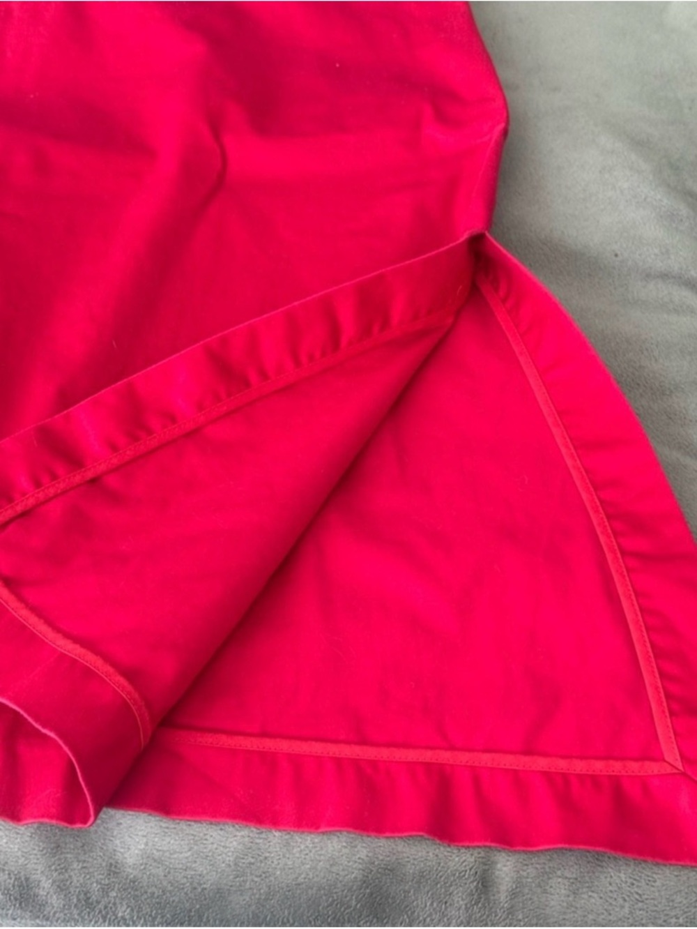 🌹 HFN by Halfon Rome Asymmetrical Red Midi Skirt with Side Slit